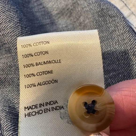 Pilcro by Anthropologie Seamed 100% Cotton Raw Hem Smocked Midi Dress-size small - Picture 14 of 14